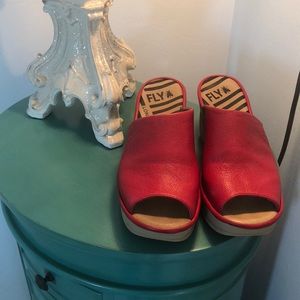 Fly London Summer Wedge Mules